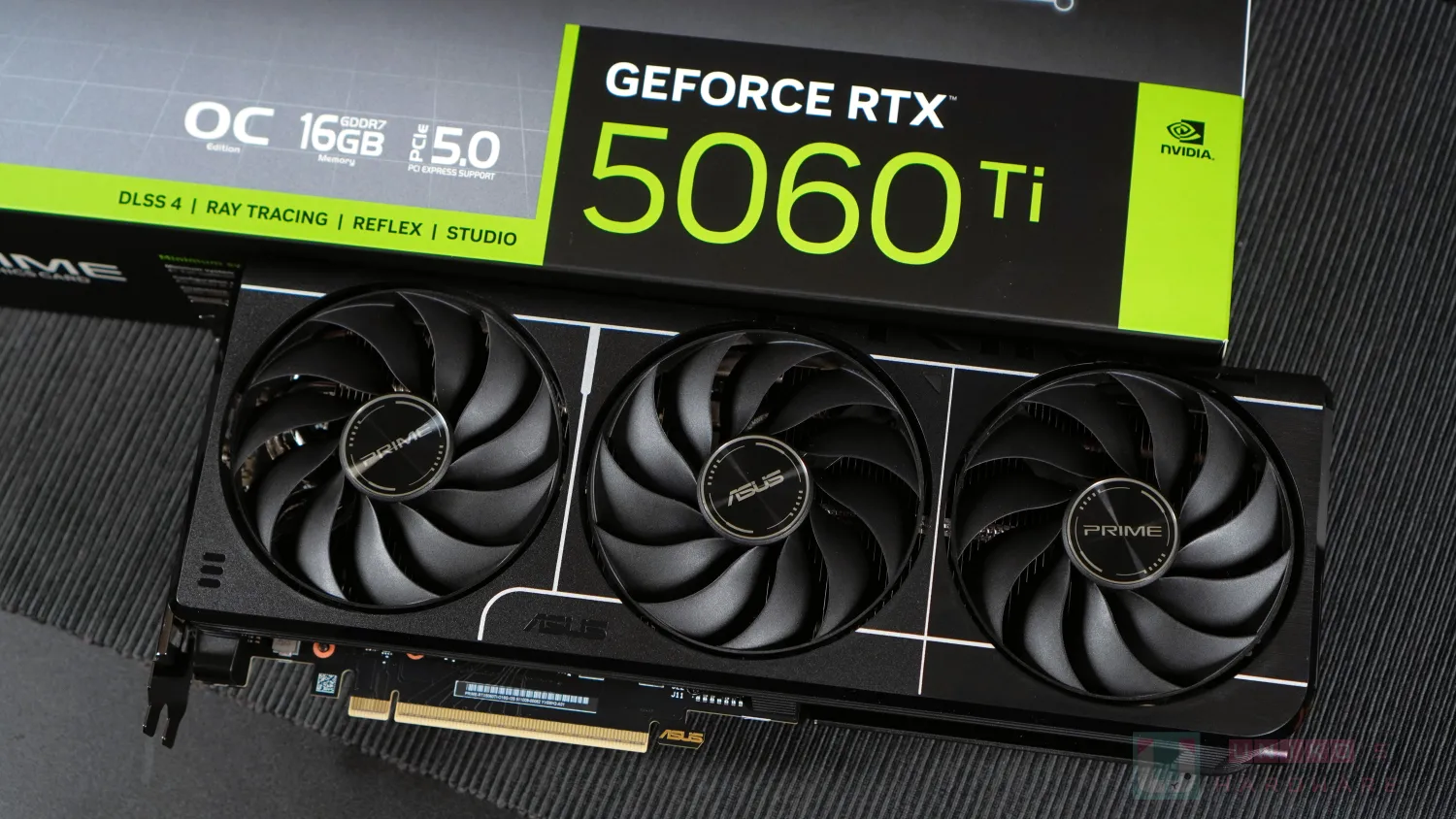 Carte Graphique ASUS Prime GeForce RTX 5060 Ti 16Go GDDR7 - PCIe 5.0, HDMI, DisplayPort 2.1, Ventilateurs Axiaux