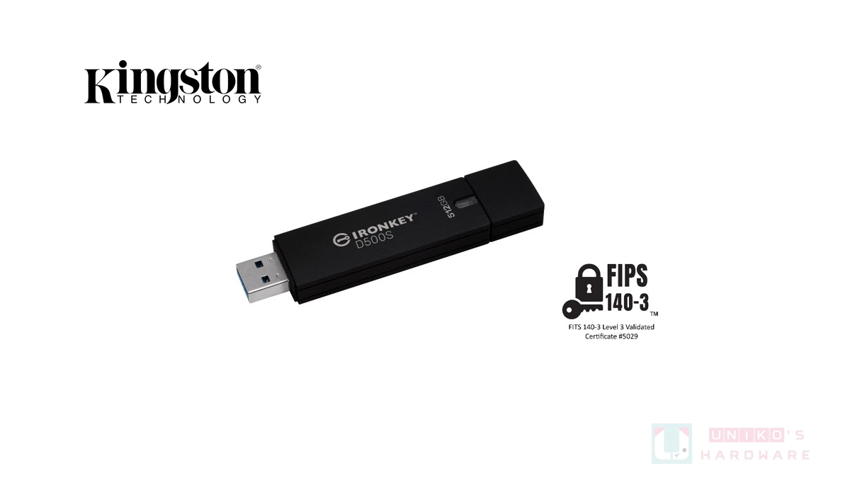 金士頓 IronKey D500S 加密碟通過 FIPS 140-3 Level 3 與 TAA 雙重認證