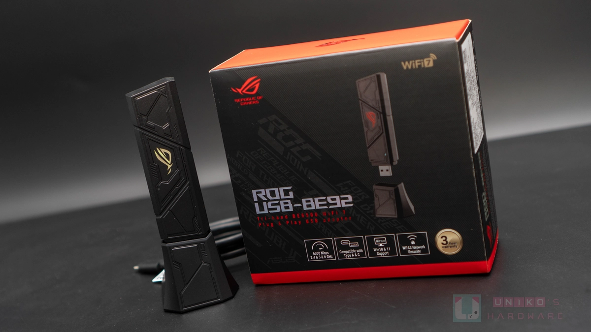 隨插即用、享受高速傳輸！ROG USB-BE92 WiFi 7 USB 無線網路卡評測