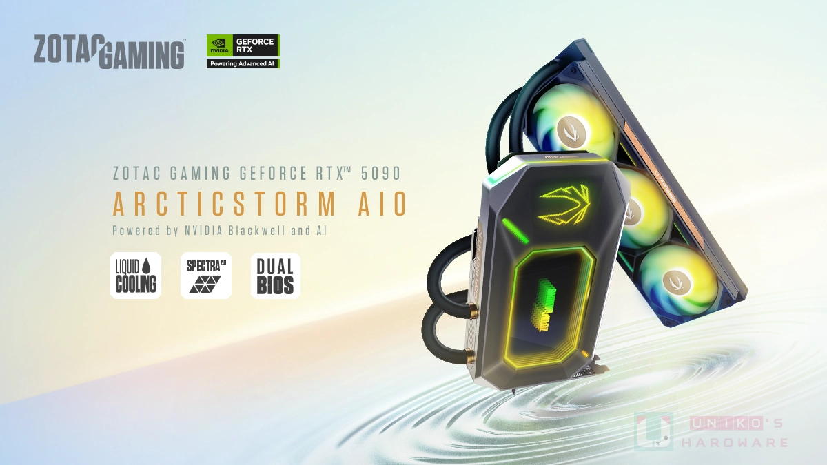 ZOTAC GAMING 推出 GeForce RTX 5090 ARCTICSTORM AIO 水冷顯示卡