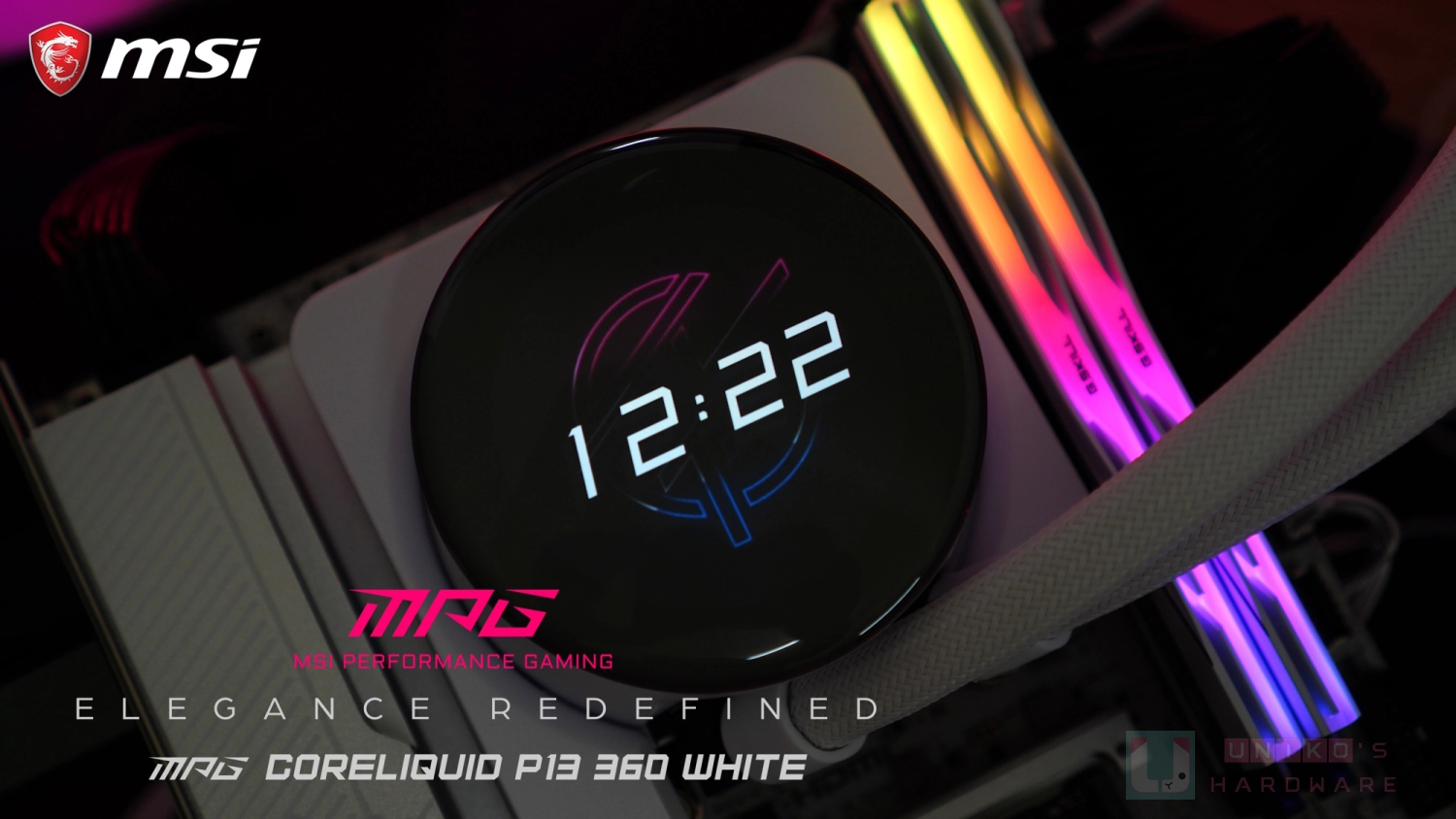 水滴曲面玻璃！MPG CORELIQUID P13 WHITE 一體式水冷散熱器評測