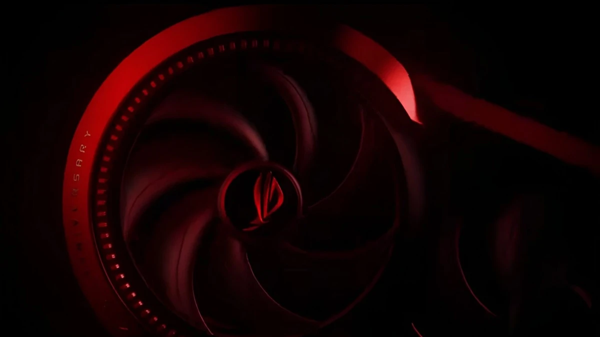 ASUS 預告 ROG Matrix RTX 5090 顯示卡，圓形尾蓋搭配無限鏡面 RGB