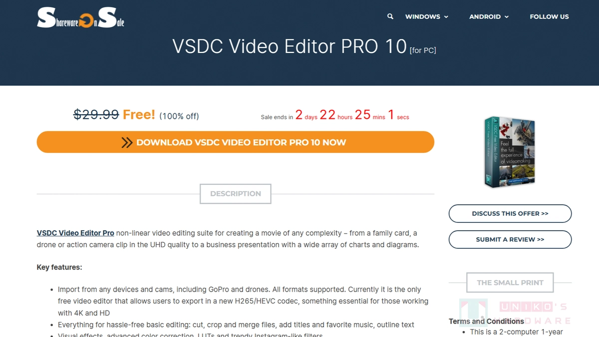 [限時免費] VSDC Video Editor PRO 10 影片剪輯軟體