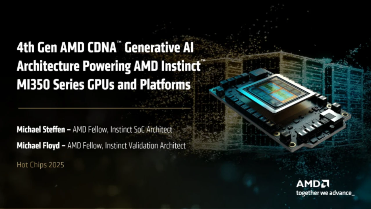 AMD Instinct MI350 細節曝光，配備 288GB HBM3e