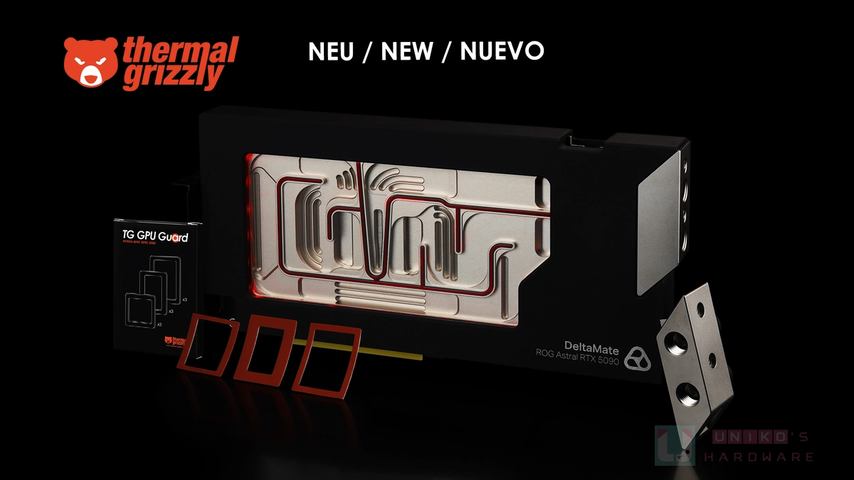 Thermal Grizzly 發布首款 DeltaMate GPU 水冷頭、Through Terminal 與 TG GPU Guard