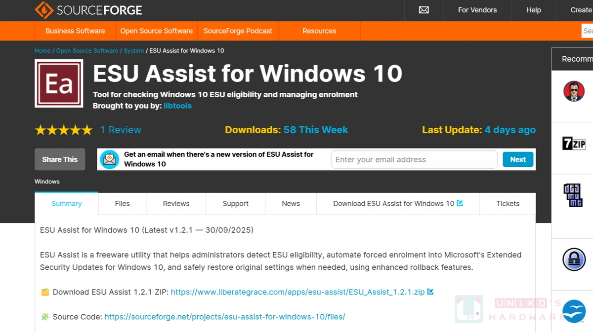 ESU Assist for Windows 10 延長更新註冊工具