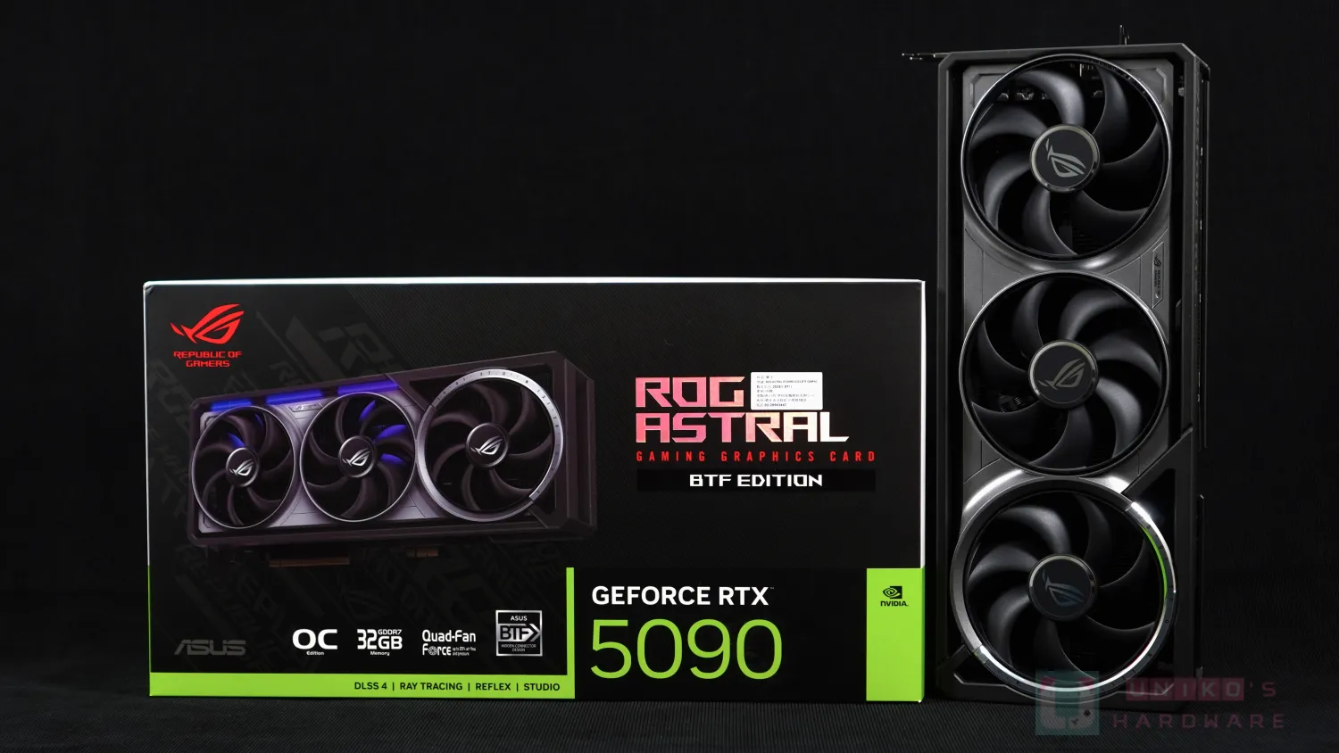 GC-HPWR 與 16PIN 電源通用，ROG ASTRAL RTX 5090 BTF 32GB GDDR7 OC 版評測