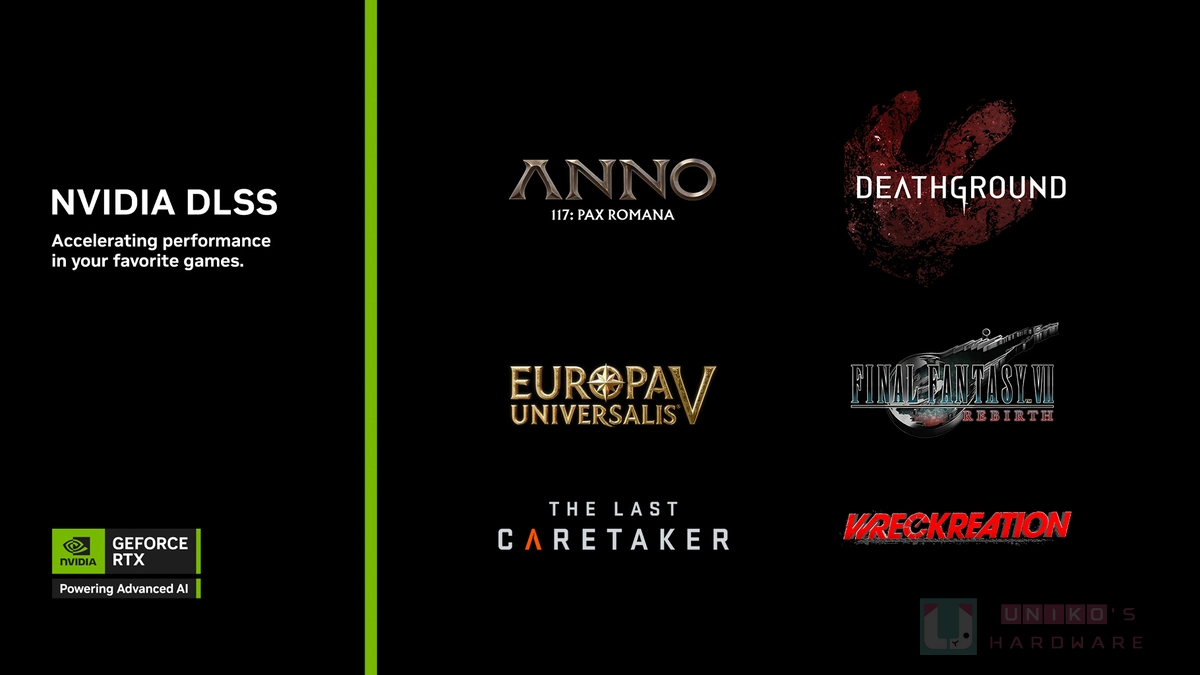 最新 GeForce Game Ready 驅動現已推出，為 FINAL FANTASY VII 重生帶來 DLSS 4 支援