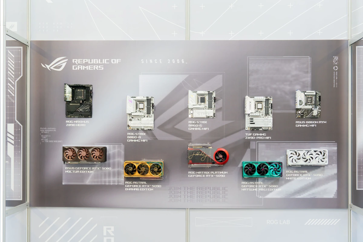 ROG 展出多款旗下全新戰備,歡迎舊雨新知一同前來共襄盛舉,感受最身歷奇「競」的頂級娛樂饗宴!