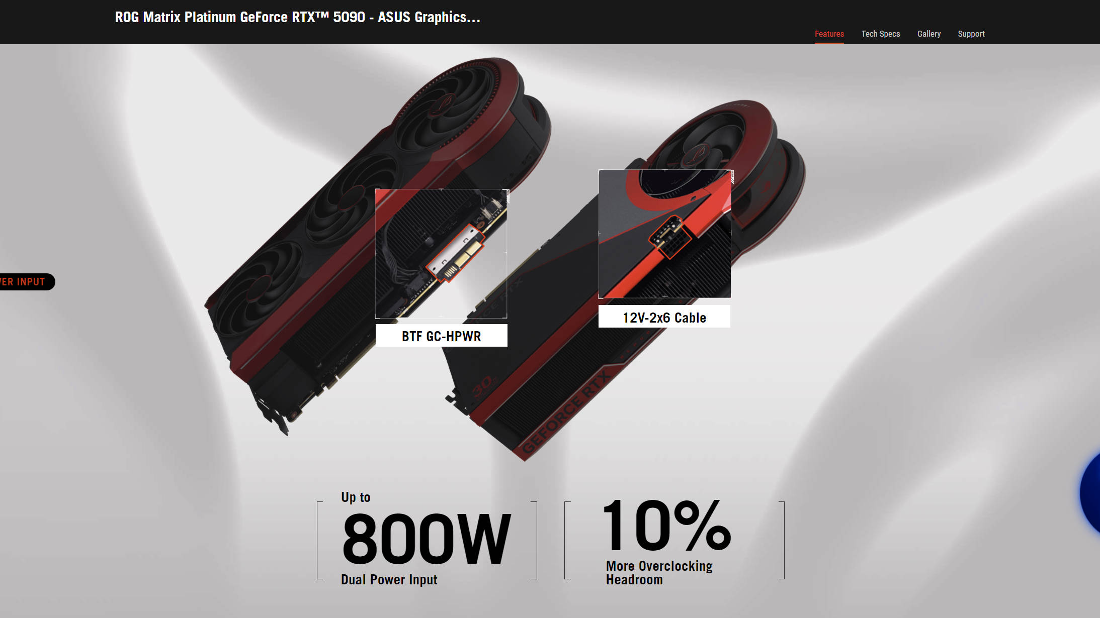 ROG MATRIX PLATINUM RTX 5090 800W VBIOS 已經公開！