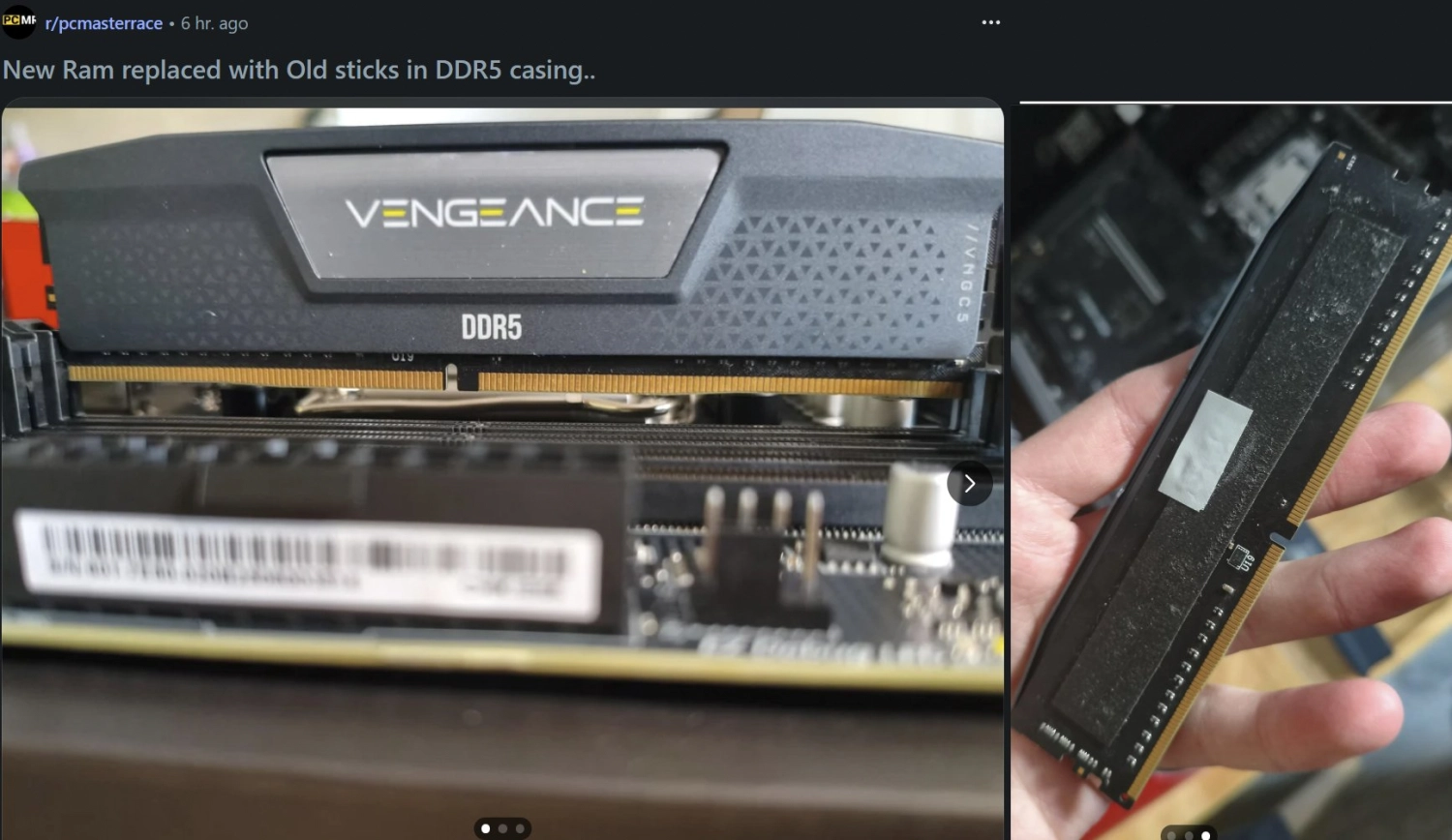 Amazon Warehouse誤發DDR4冒充CORSAIR DDR5ateeBay