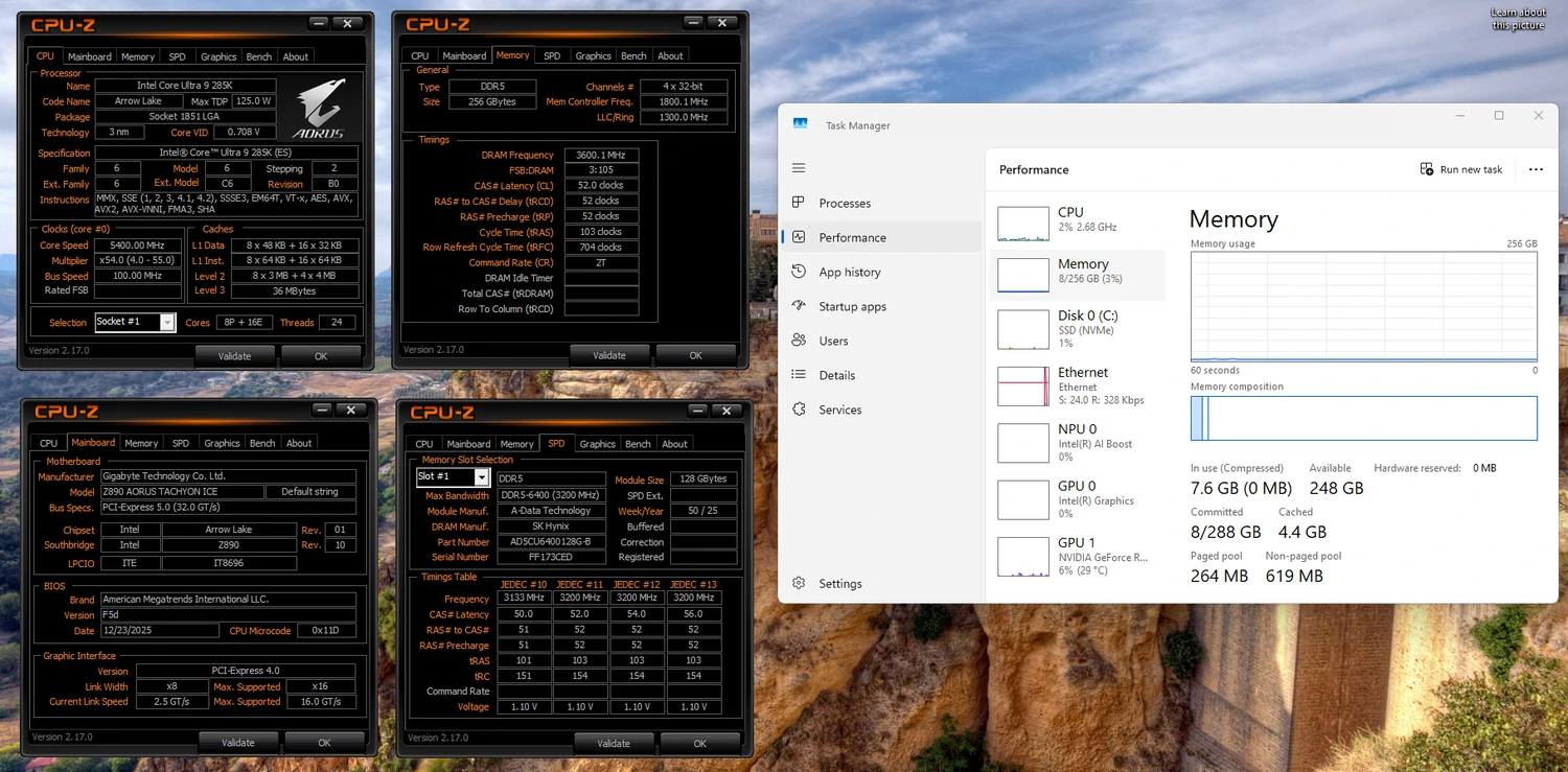 技嘉達成Industry首創：4-RANK 256GB DDR5-7200 MT/s 記憶體開箱即用