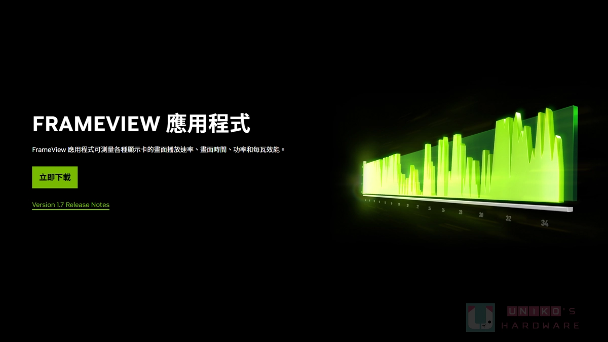 NVIDIA 顯示卡 FPS 偵測軟體 FrameView 更新至 1.7 版