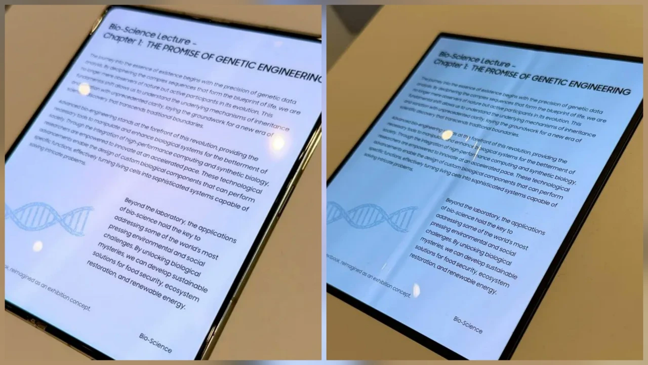 iPhone Fold 專武現身？三星 CES 2026 展示全新零摺痕 OLED 面板