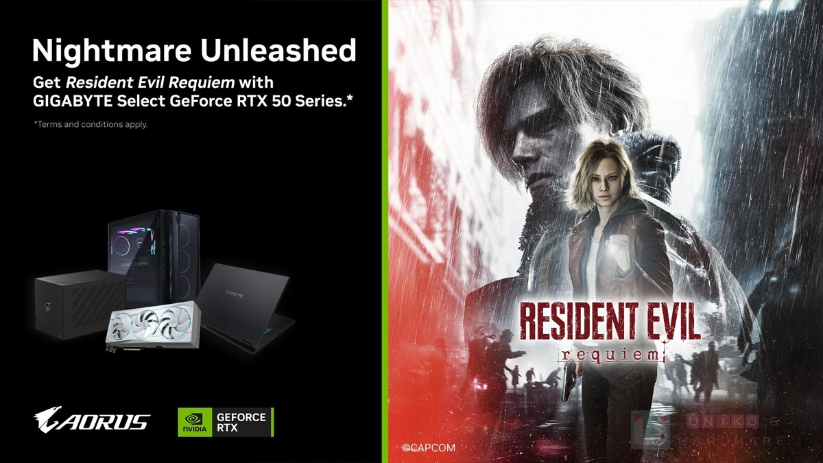 重溫顫慄時刻！技嘉攜手 NVIDIA 推出 Resident Evil Requiem 遊戲套裝