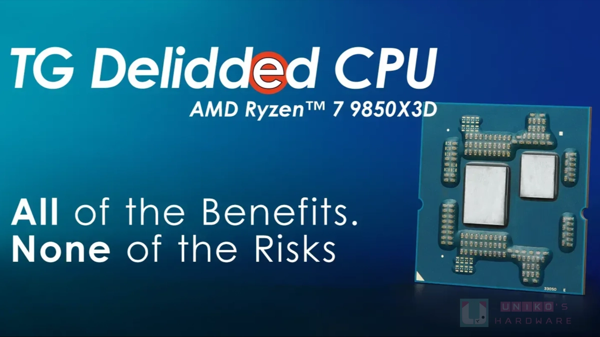 Thermal Grizzly AMD Ryzen 7 9850X3D 開蓋版處理器新上市