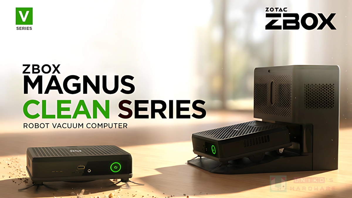 電腦與掃地機器人合二為一！ZOTAC 宣佈推出 ZBOX V 系列 MAGNUS CLEAN 迷你電腦