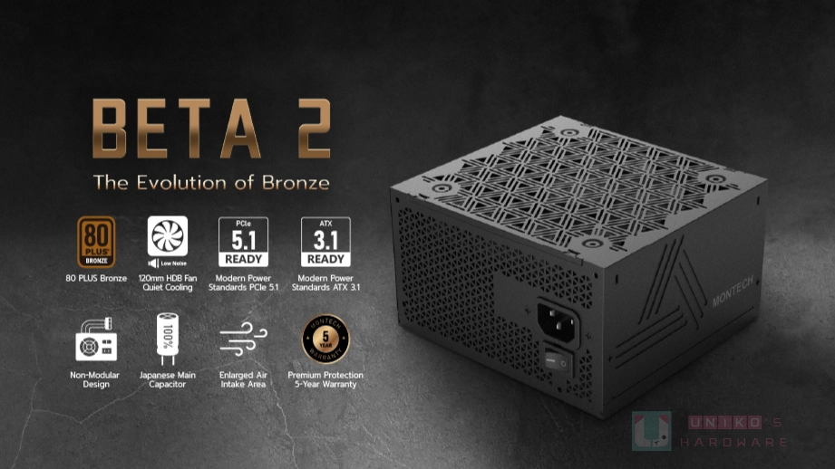 銅牌新標竿！全新 MONTECH BETA 2 系列 ATX 3.1 電源供應器轟動登場