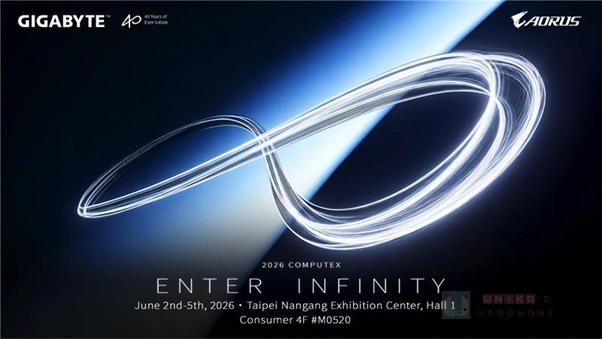 技嘉前進 COMPUTEX 2026，以 ENTER INFINITY 主題展現 AI 生態系與沉浸式電競體驗