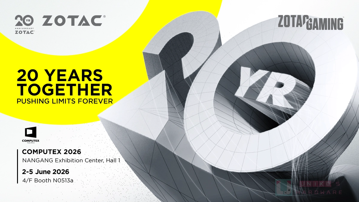 ZOTAC 震撼降臨 COMPUTEX 2026，全新硬體與 20 週年限量產品同步亮相