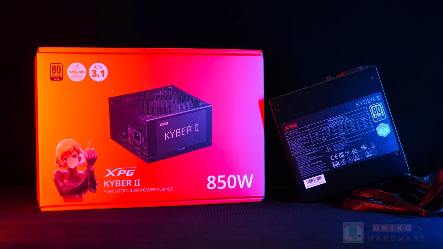 80 PLUS 與 Cybenetics 雙金牌認證！XPG KYBER II 850W 半模組電源供應器開箱介紹