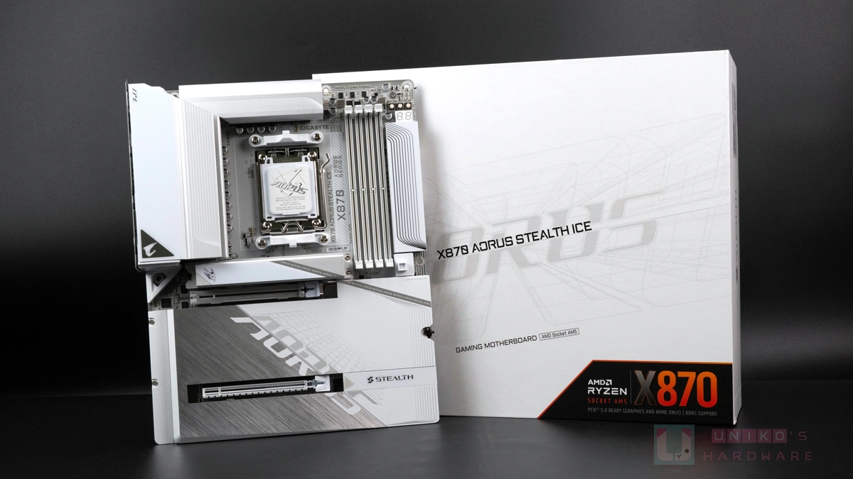 雪白背插美學的極致展現！技嘉 X870 AORUS STEALTH ICE 主機板開箱