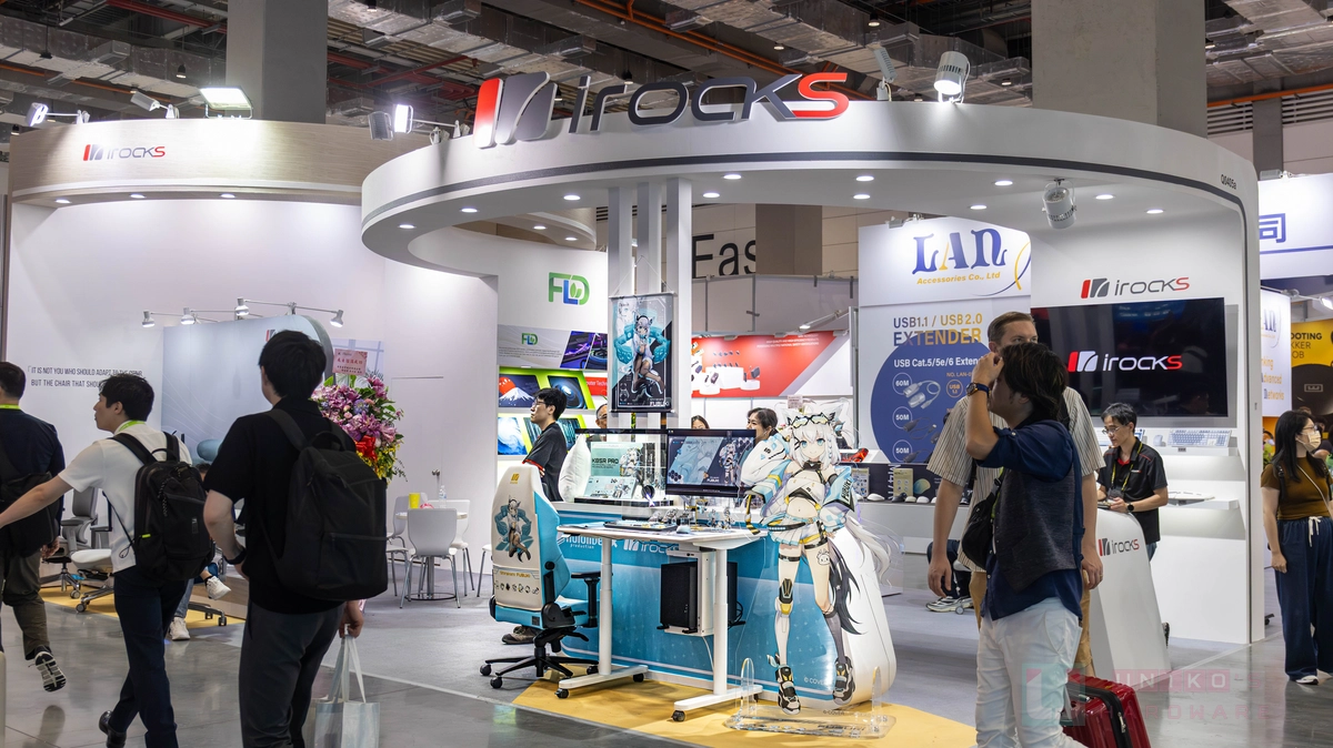 COMPUTEX 2026 iRocks 帶來全新鍵鼠與人體工學椅,hololive 白上吹雪限量聯名周邊亮相