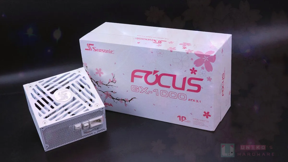 浪漫櫻吹雪，Seasonic FOCUS GX-1000 ATX 3.1 櫻花限量版電源供應器開箱