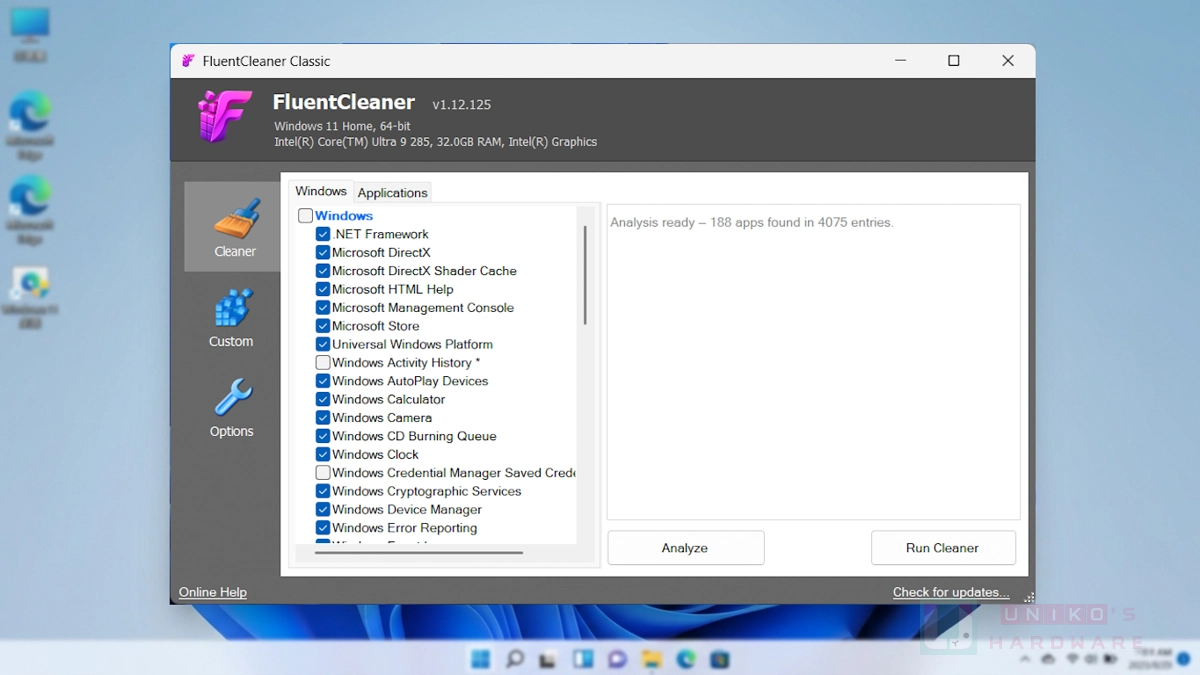 [更新] FluentCleaner Classic V1.12.125 - CCleaner 風格清理工具