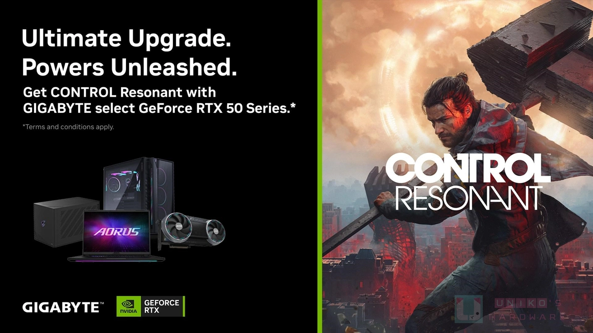 技嘉攜手 NVIDIA 推出 CONTROL Resonant 遊戲套裝，全面提升你的遊戲體驗