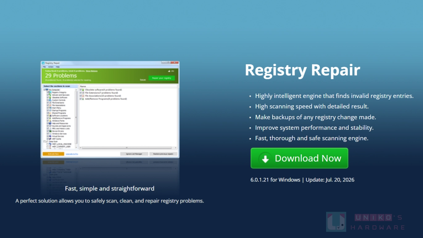 免費 Windows 登錄檔修復工具 - Glarysoft Registry Repair