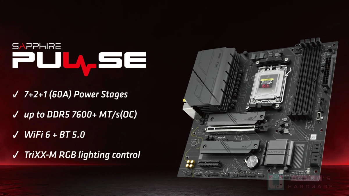 SAPPHIRE 在台推出 PULSE B650M WIFI 主機板，以極致性價比解鎖 AM5 戰力