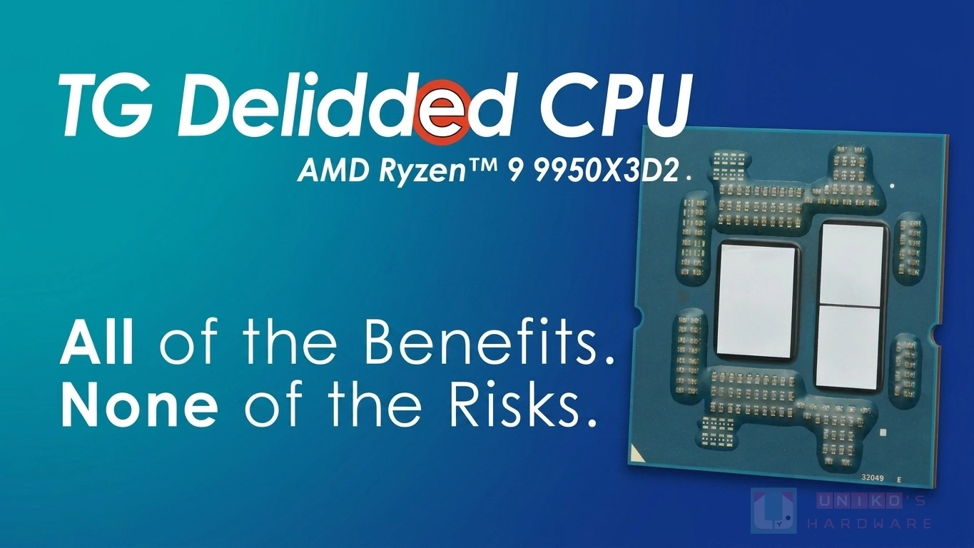 Thermal Grizzly 推出開蓋版 AMD Ryzen 9 9950X3D2 處理器