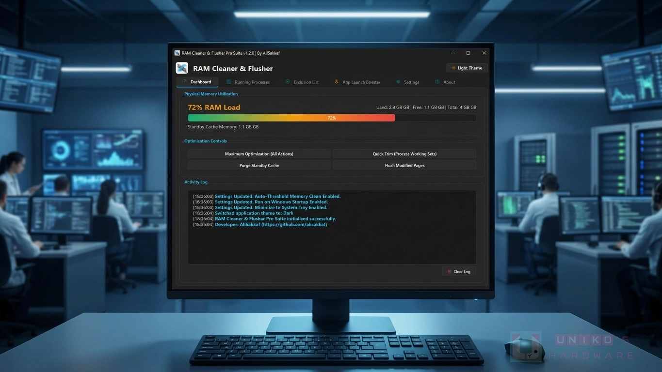 Windows 記憶體最佳化工具 - RAM Cleaner & Flusher Pro Suite