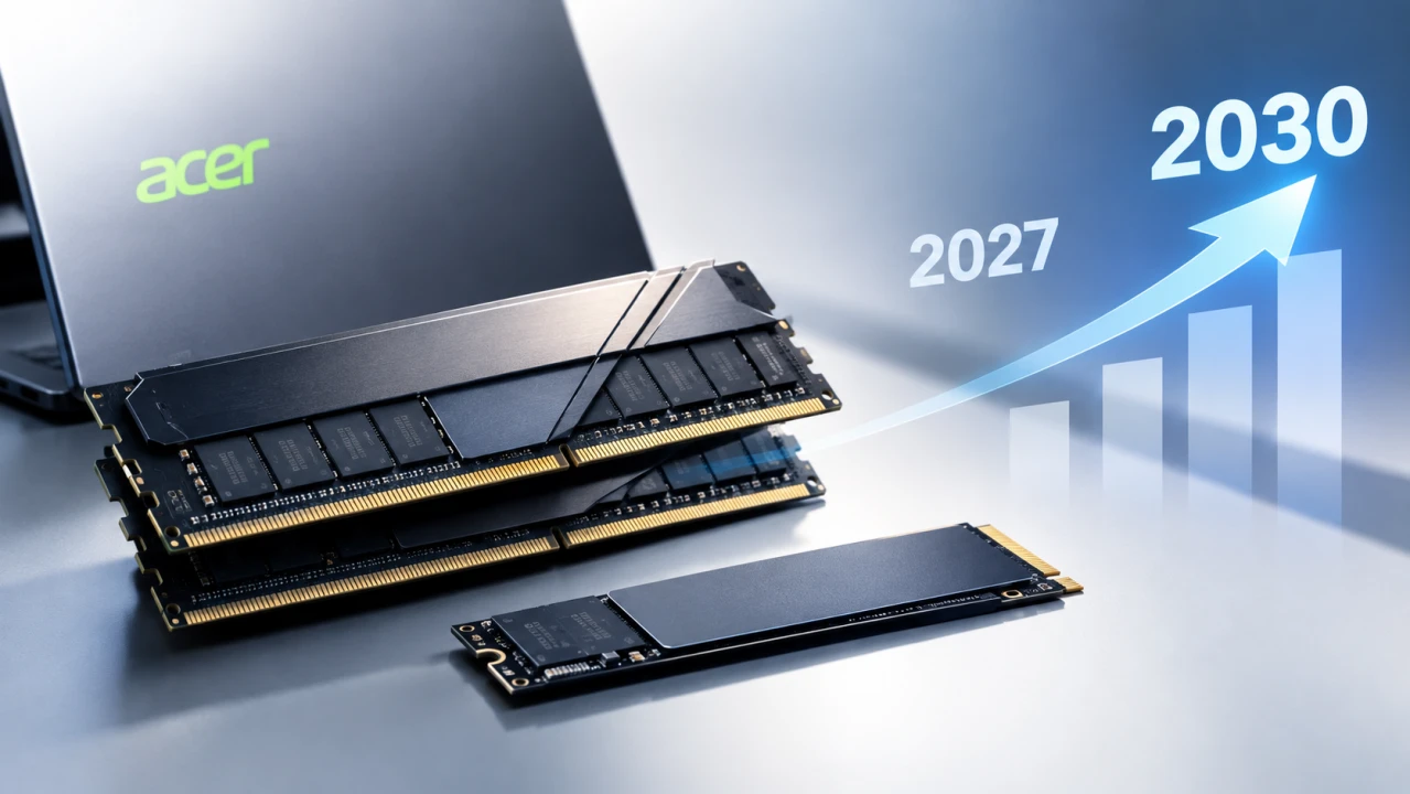 記憶體缺貨到 2030 年？Acer 董事長稱 PC 恐再漲到 2027 年中