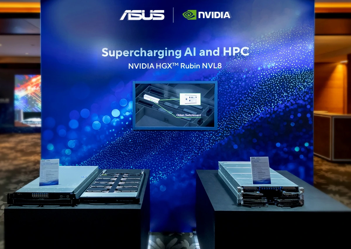 全新 NVIDIA HGX Rubin NVL8 平台的企業級 AI 伺服器 ─ ASUS XA NR1I-E12LR (全水冷散熱) 與 XA NR1I-E12L (混和散熱),提供高效能的 AI 訓練與後訓等高強度作業與散熱解決方案。