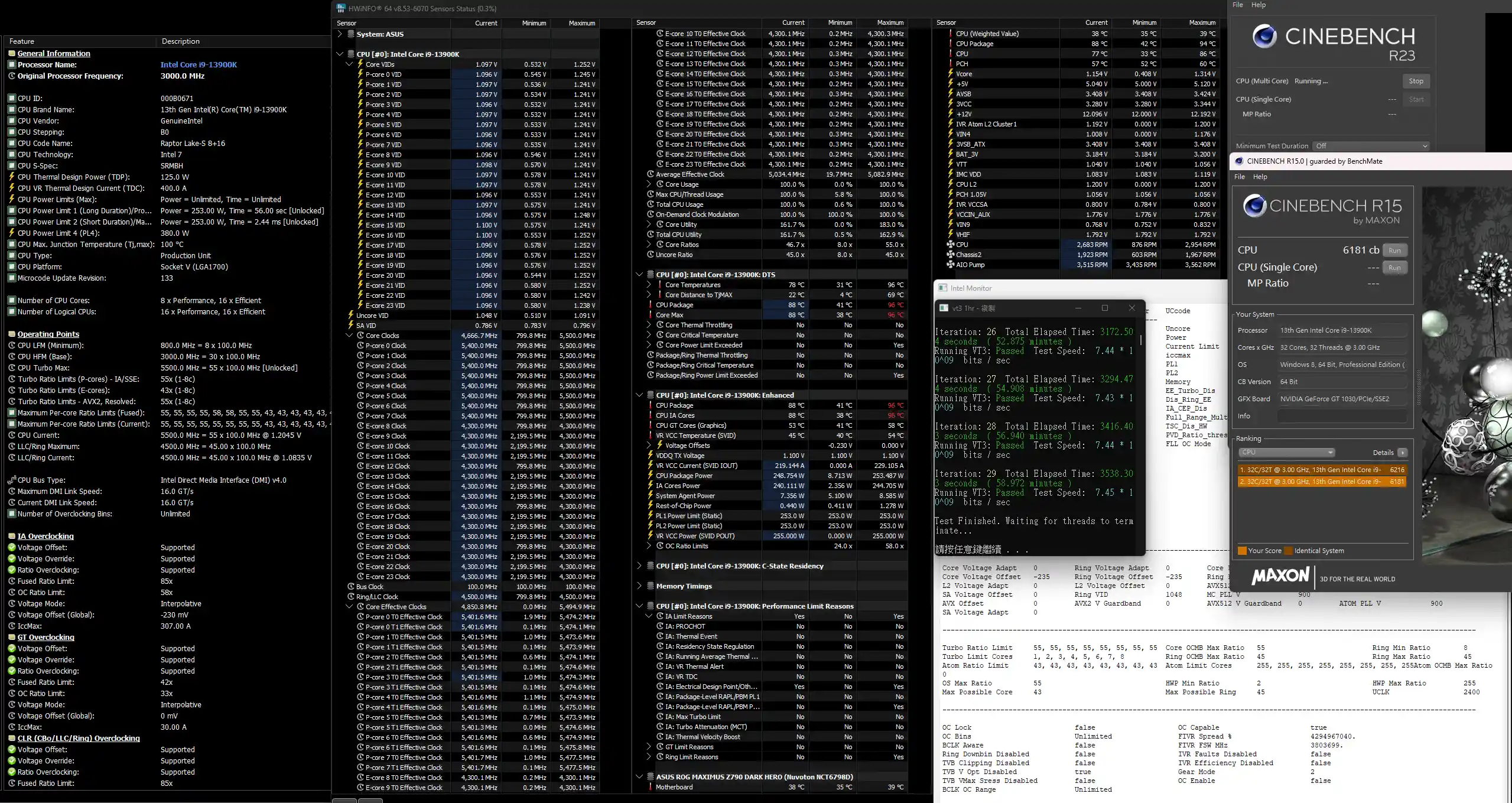 PCORE 5.4G / ECORE 4.3G / VCORE 1.154V