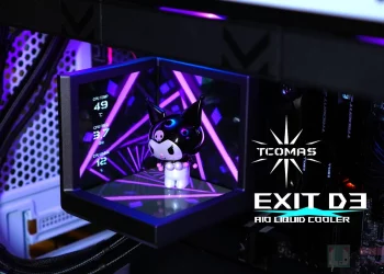 三面顯示! TCOMAS EXIT D3 一體式水冷散熱器開箱評測