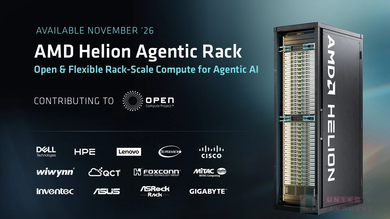 AMD 在 OCP 2026 大會隆重發表 AMD Helion 代理式 AI 機櫃
