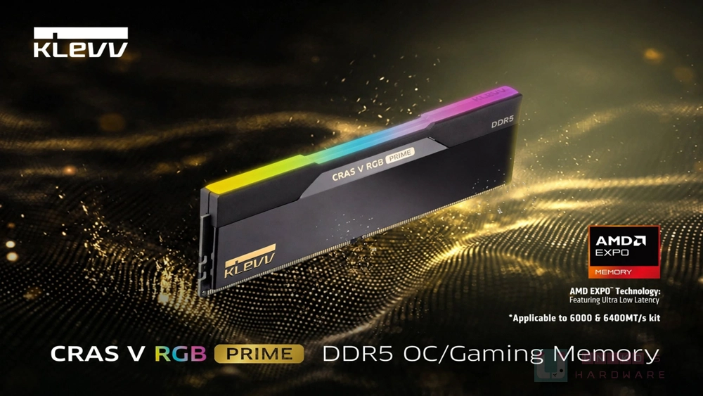 KLEVV 科賦新推出 CRAS V RGB PRIME DDR5 電競超頻記憶體