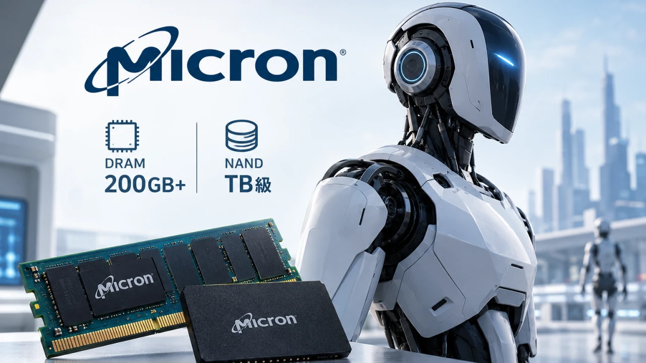 Micron 人形機器人新藍圖曝光，每台吃 200GB DRAM